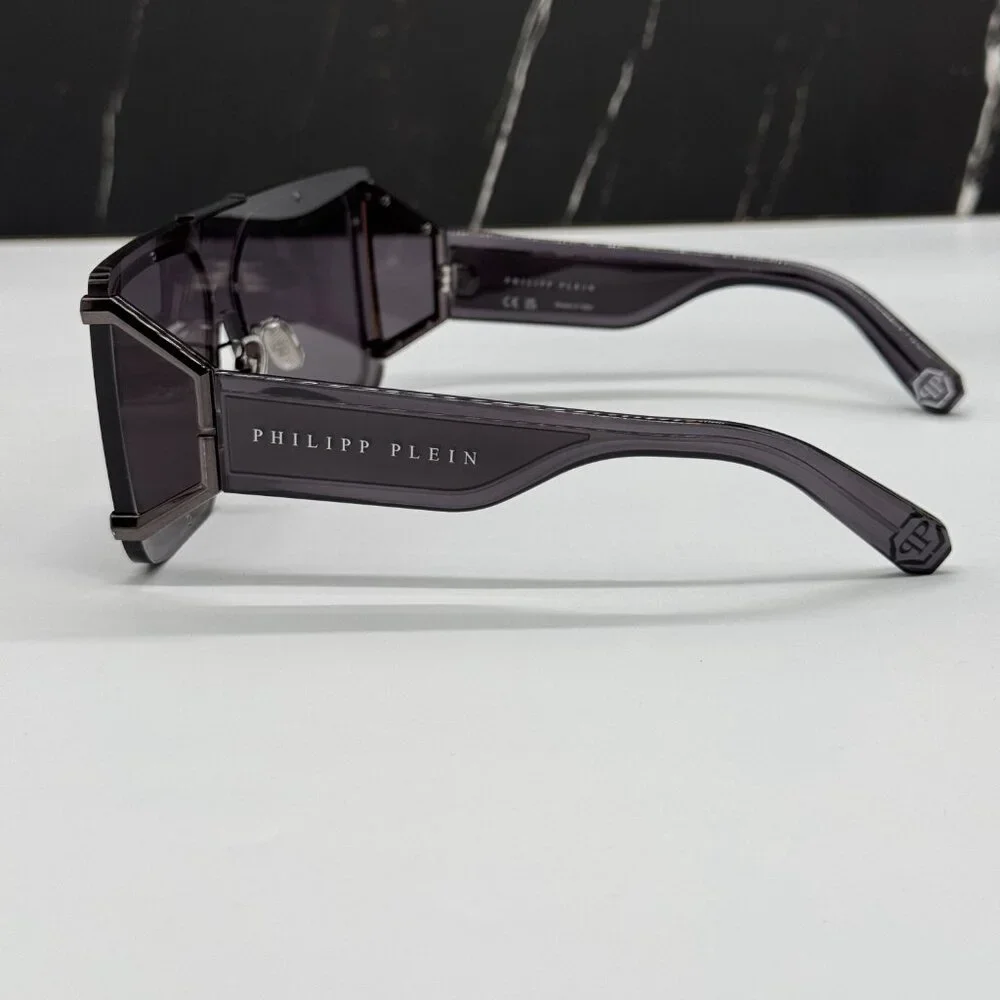 NEW SPP096M 0I86 PHILIPP PLEIN REVOLUTION BLACK UNISEX SUNGLASSES